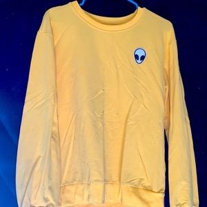 Yellow Alien Sweatshirt